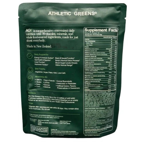 AG1 Greens Powder Refill – 75 Vitamins, Multivitamin & Probiotic Gut Health