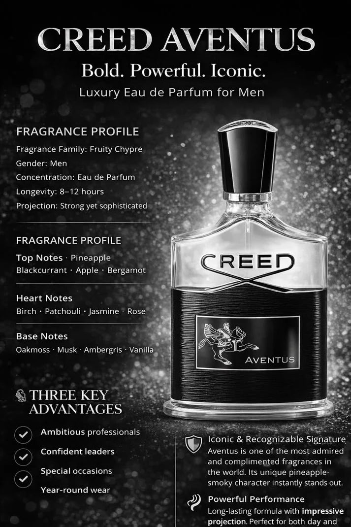 Creed Aventus, Men's Luxury Cologne EDT 100ml