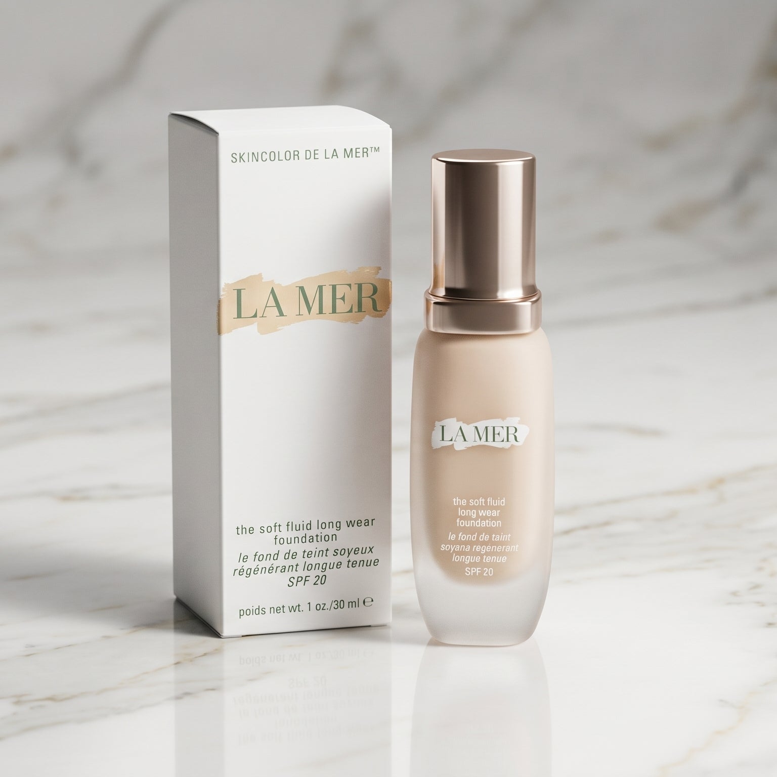 La Mer The Soft Fluid Long Wear Foundation 1oz SPF 20 IVORY 01 Shade SEALED