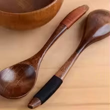 Handmade Dessert Wood Catering Scoop Hand-made Tableware Cooking Utensil Wooden Spoon Kitchen Tool Soup Spoon