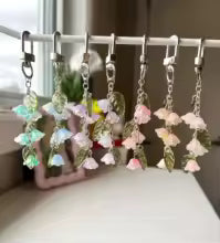Lily of the Valley Keychain | Handmade Bag Charm | Cute Floral Accessory | Aesthetic Gift for Her