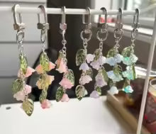 Lily of the Valley Keychain | Handmade Bag Charm | Cute Floral Accessory | Aesthetic Gift for Her