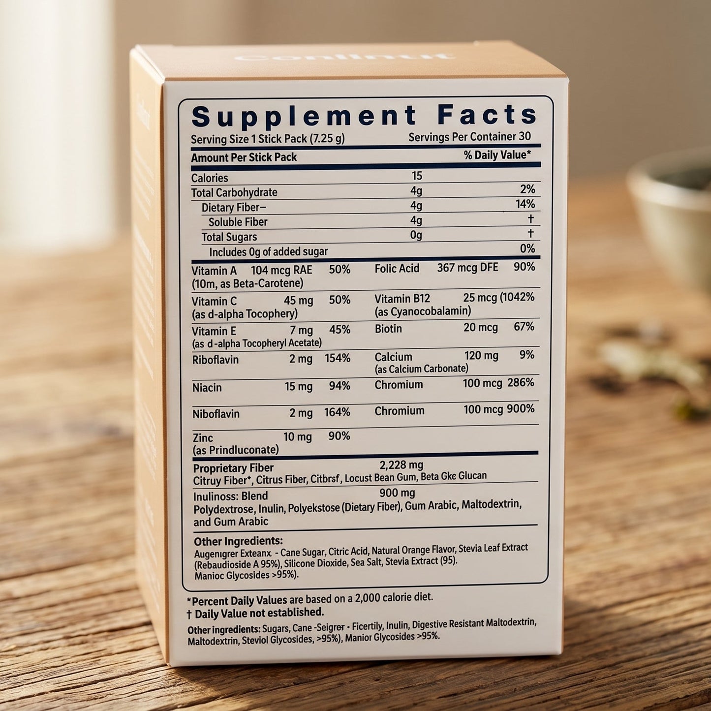 Unicity Balance Orange Fiber Supplement Drink Mix, 30 Stick Packs | New &amp; Sealed | Exp 04/2028